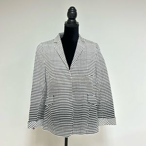Akris Punto Black and White Polka Dot Blazer, Size 12